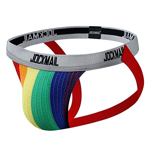 JOCKMAIL Low Waist Men's Jockstrap Athletic Supporter Underwear Gym Workout Strap Brief Men Thong