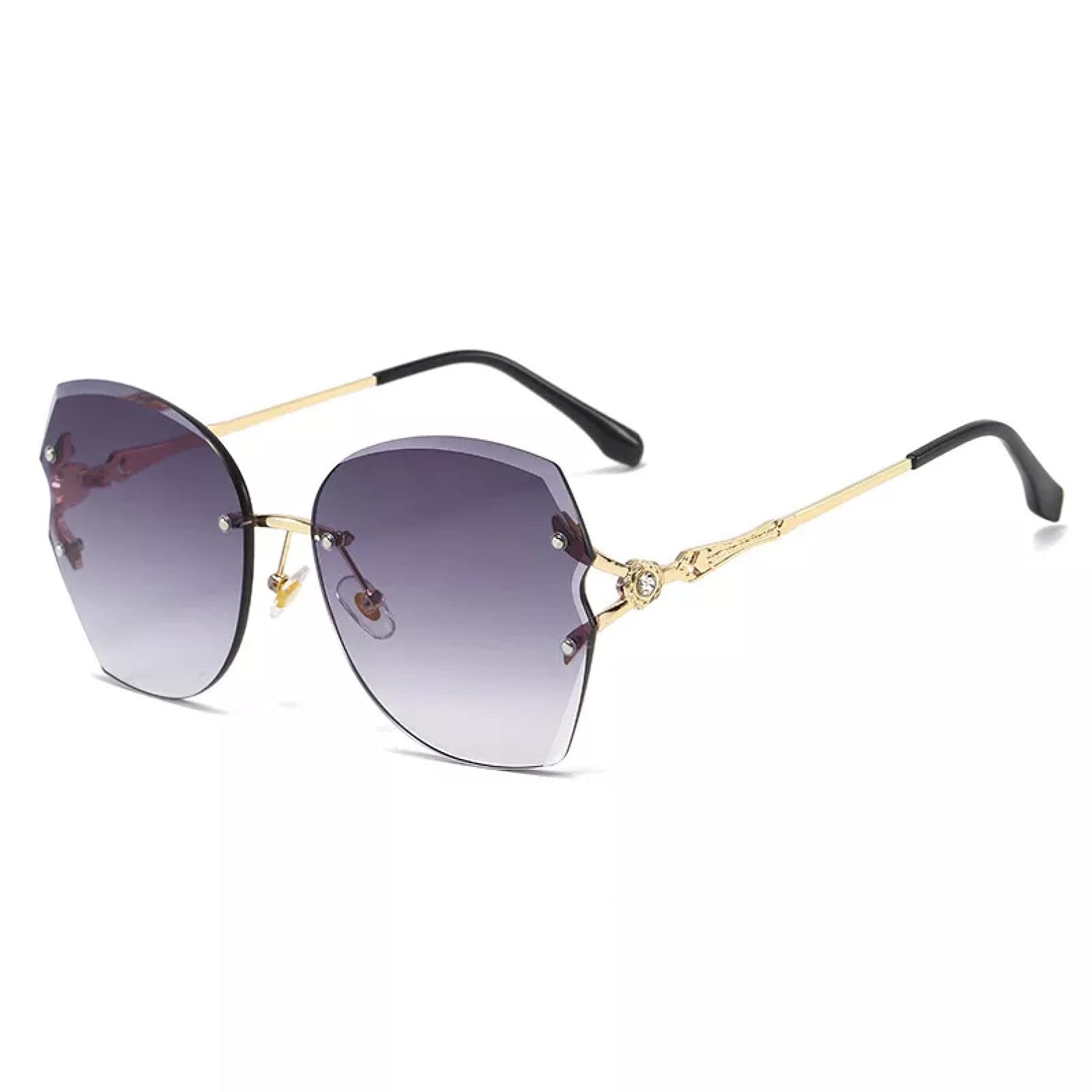 BAJIE Sonnenbrille Sonnenbrille, weibliche Persönlichkeit, Ocean Sonnenbrille, unregelmäßige Form, randlose Brille, Herren Sonnenbrille