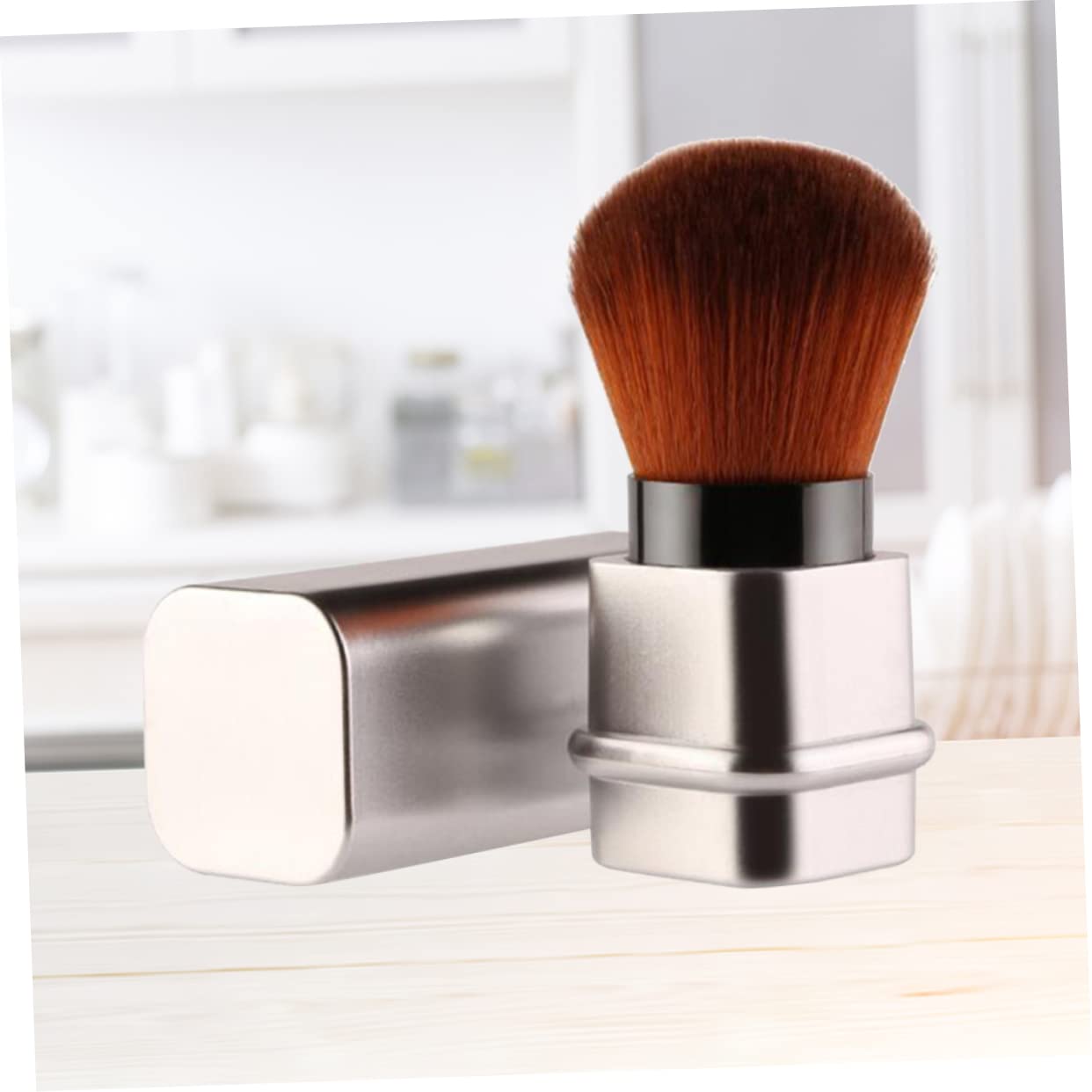 minkissy Foundation Brush Retractable Handle Makeup Brush Set Beauty Tools for Women