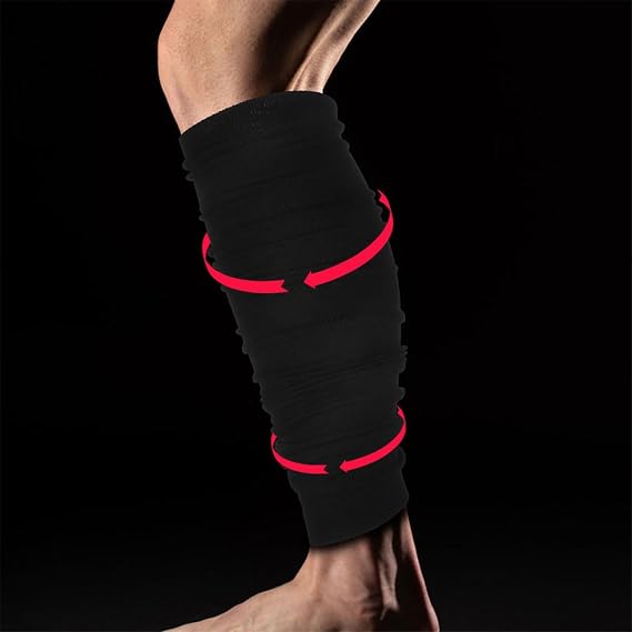 Milisten 2pcs Black Calf Compression Sleeves for Men and Women, Polyester Material High Elasticity and Enhanced Support, for Athletic Performance in Running and Sports