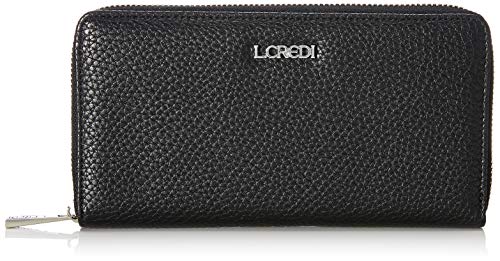 Preisvergleich Produktbild L.CREDI Damen Diona Geldbörse, Schwarz (Schwarz), 2x10x19 cm