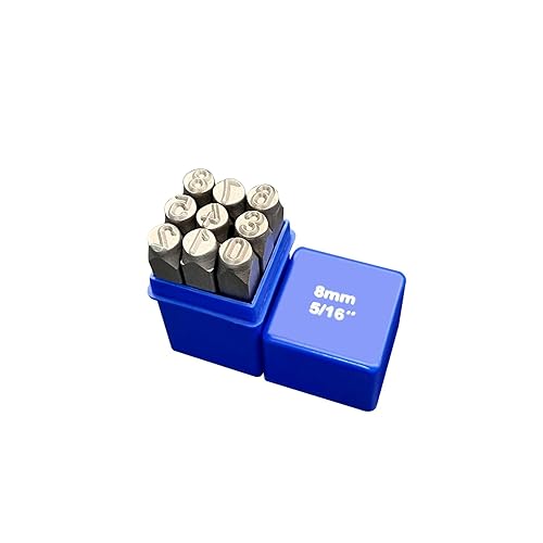 BQKKWIN Juego de sellos metálicos de números, 0.04 a 0.394 pulgadas, digital de 0 a 9, juego de punzones de madera, cuero, acero, herramientas de