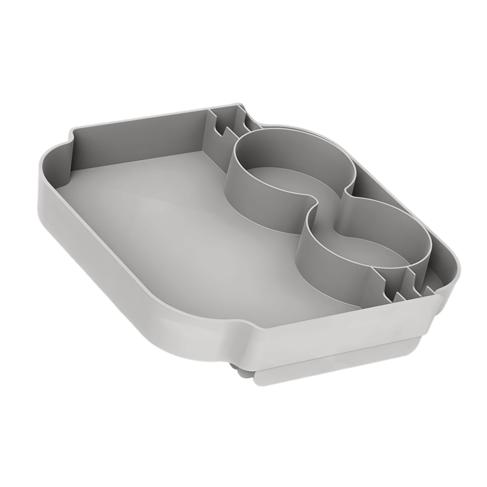 HENYGEN Coastal Gear Management Tray Featuring Specific Areas for Cutlery Glasses and Treats 24x24x5cm Sturdy ABS Sand Soiree Serving Tray