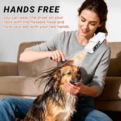 image for Fujoyia Pet Hair Dryer, Dog Dryer 1000W Powerful Blower with Hanging N