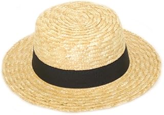 B&S Trendz Straw Boater Hat Unisex Fancy Party Hat Accessory
