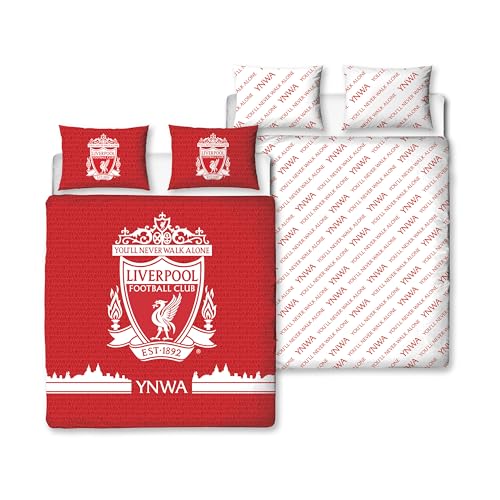 Liverpool FC Officially Licensed Double Duvet Cover Set, Tone Design, Red - Image 3