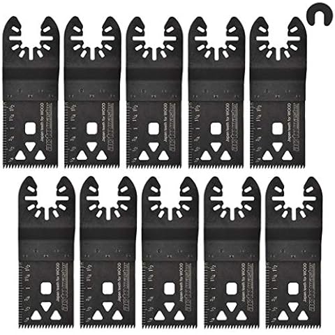 ACTOMASTER Japan Teeth Precise Oscillating Saw Blade for Oscillating Tool Multitool, Pack of 10 Cover