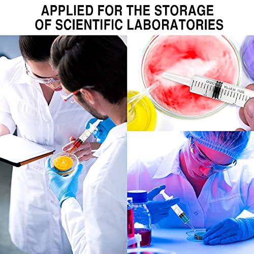 8 Stück 20ml Spritze mit Deckel,Kunststoffspritze sterile Verpackung mit Messung für wissenschaftliche Labore,Dispensieren,Messen von Flüssigkeiten,Tierfütterung,Pflanzenbewässerung