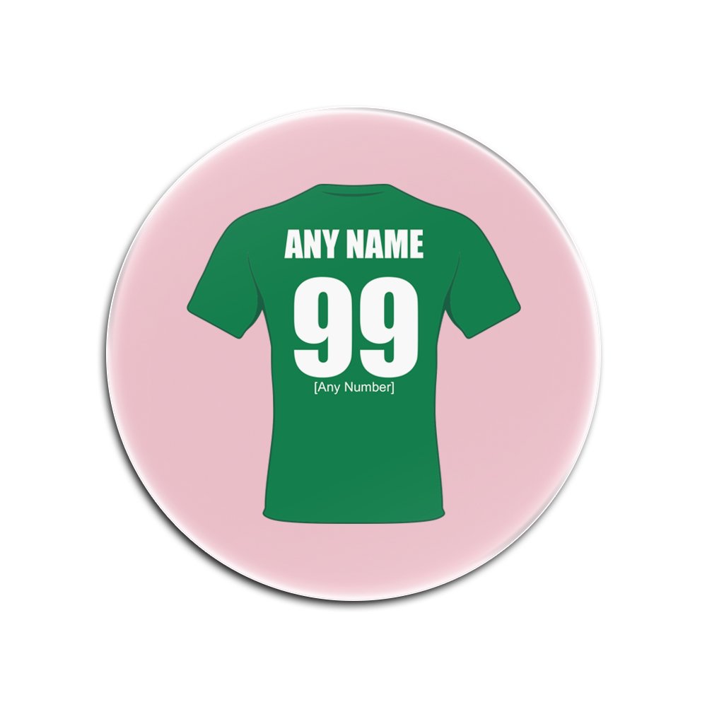 Dessous de verre rugby rose carton rigide anti tache rond brillant