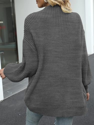 Image of MEROKEETY Long Sleeve Oversized Cardigan Sweaters for Women | Fall Winter Sweaters, Open Front, Chunky Knit, 2026 Casual Work Outerwear with Pockets
