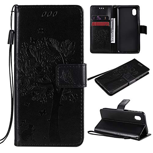 Fatcatparadise Coque pour Samsung Galaxy A01 Core, Etui Samsung A01 Core, Antichoc TPU Housse Cuir Flip Case Portefeuille Etui Rabat [Magnétique] Coque de...