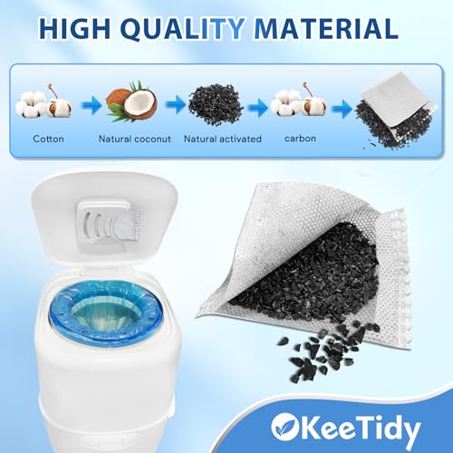 Image of Diaper Pail Deodorizer Odor Absorber Carbon Filter Refill Compatible with Diaper Genie Complete Pail, 12 Pack