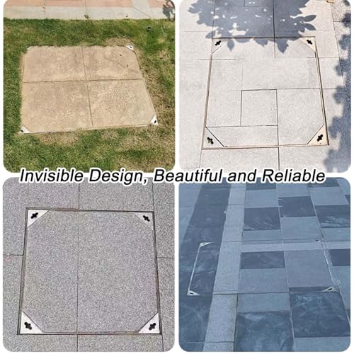 Couvercle de tombe invisible en acier inoxydable 304 durable 30x30 cm