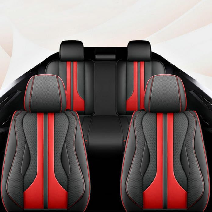 Fundas para Asientos de Coche para Mercedes-Benz EQE SUV 2022–2026, Juego Completo de Fundas para Asientos, Fundas de Cuero para Asientos,Black