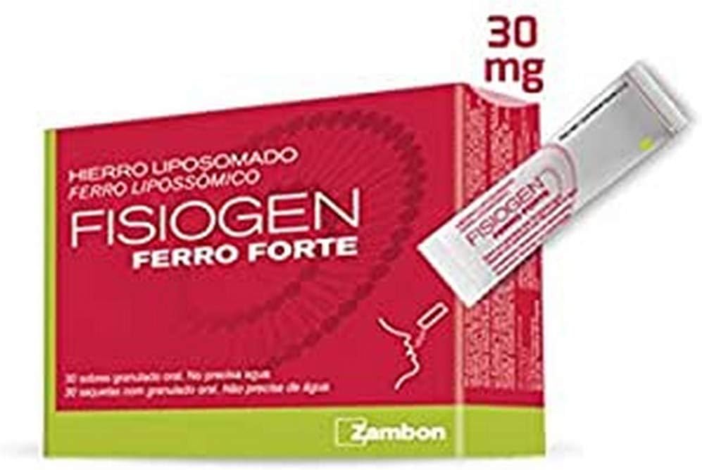 FISIOGEN Ferro Forte 30 Sobres de Hierro Sin sabor, 30