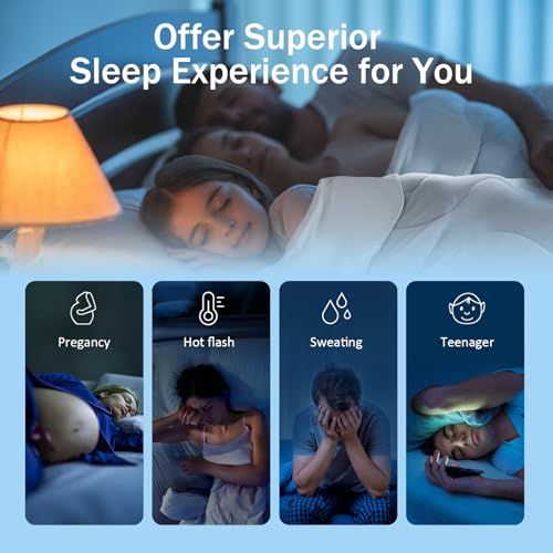 Vine Voice Soft Cooling Comforter Blanket for Hot Sleepers, Full/Queen, Double-Sided Cold Blanket for Night Sweats, All-Season, Silver Gray, 90''x90''