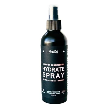 ODouds Hydrate Spray - Lightweight Leave In Conditioner & Pre-Styler for Detangling, Curl Enhancing & Frizz Control - Natural Ingredients - For All Hair Types with Mandarin & Vanilla Scent, 7 Ounce