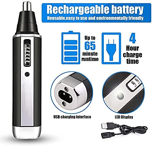Cleanfly Nasenhaarschneider und Nasenhaartrimmer Herren USB 4 in 1 Set Schmerzloser und Nasen- und...