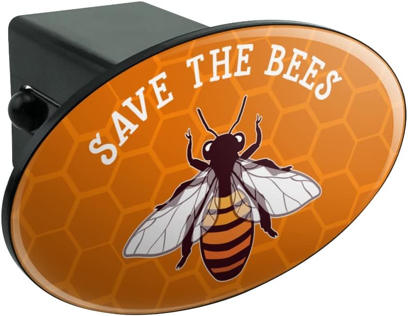 GRAPHICS & MORE Save The Bees Honey Oval Tow Trailer Hitch