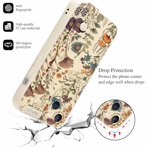 Coque iPhone 14 avec béquille support et cordon fleur ajustable