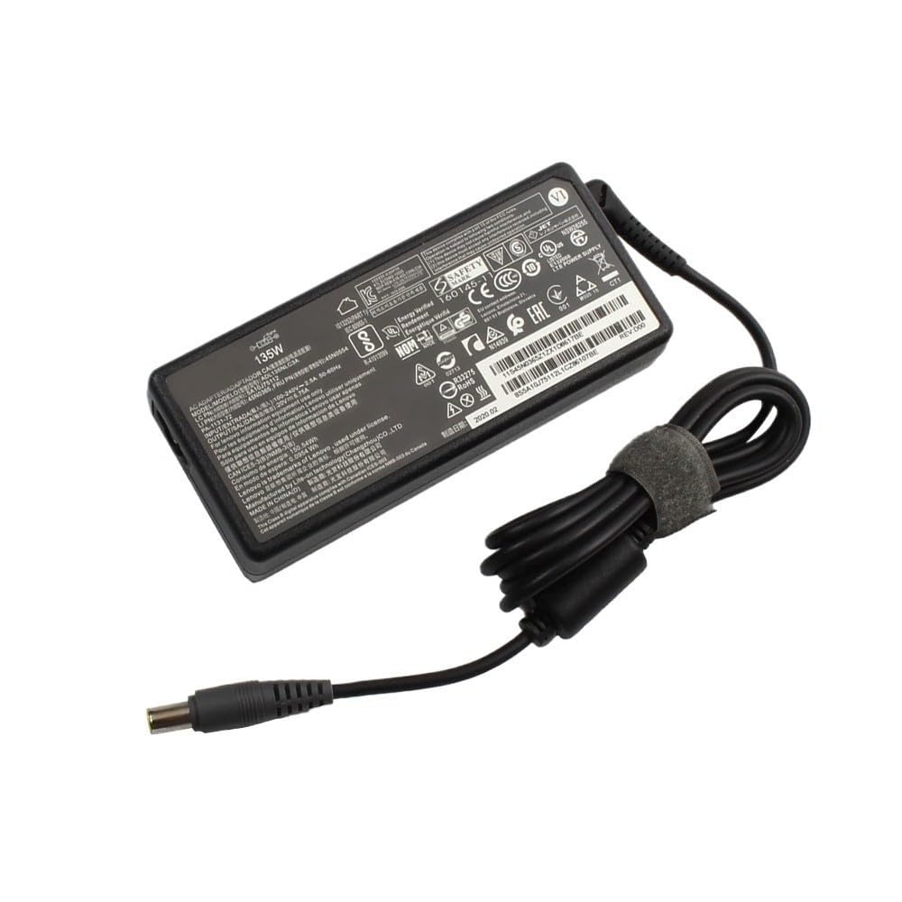 for Lenovo ThinkPad T430s T510 T520 W510 W520 W530 2P 45N005 Laptop AC Adapter Power Charger 20V 6.75A 135W 7.9x5.5mm 2-P(Power Adapter Only)