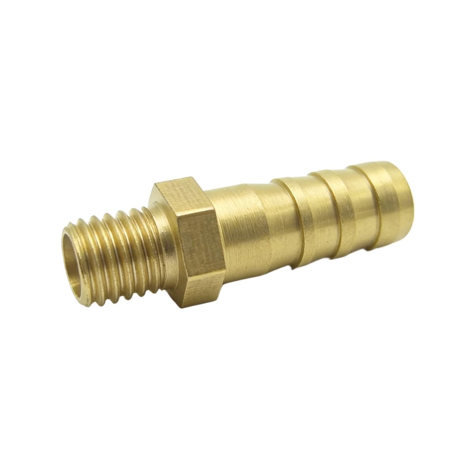 Devow Men's 8Mm-M8x1.25 8Mm Hose Barb X M8*1.25Mm Metric Thread Brass Barbed Pipe Fitting Coupler Connector Adapter