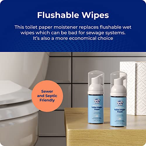 squatty potty toilet tissue paper foam instant wet wipe alternative - 2 pack 50 ml 169 fl oz