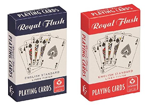Cartamundi Royal Flush Standard Playing Cards (Pack of 2, Red/White/Blue)