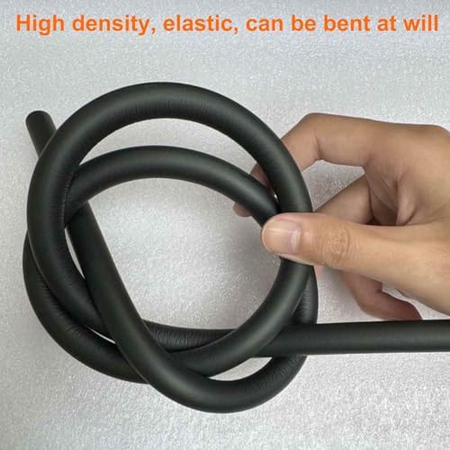 MECCANIXITY Pipe Insulation Foam Tube 1-1/8" ID x 1-1/2" OD 3ft Foam Tubing Heat Insulated Pipe for AC Unit Handle Grip Water Pipe Freeze Protection - 28x38mm/Black — view 3