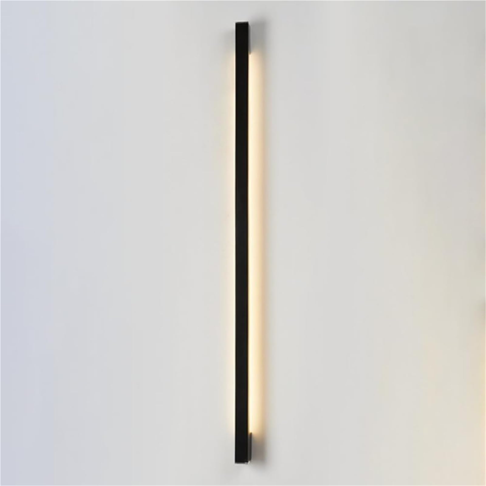 HCZKIUJY Wall Lamps & Sconces Modern LED Linear Wall Light with Metal Long Sconce and Acrylic Lampshade, 3000K Bedside Decorative Fixture, Adjustable Background Atmosphere Lighting Lamps(Black-80CM)