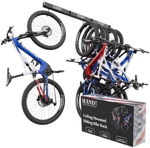 USA Based Ceiling Bike Hanger Slide Mount Up To 6 Bikes, Sliding ...