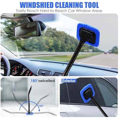 Viewsun 18PCS Car Cleaning Kit, Car Interior Detailing Kit with Blue High Power Handheld Vacuum, Detailing Brush Set, Windshield Cleaner, Cleaning Gel, Complete Auto Accessories for Men, Women - Image 4