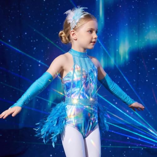 Justaucorps filles combinaison performance jazz sans manches de danse - 4