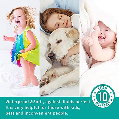 Vekkia Organic Mattress Protector Breathable Waterproof Mattress Cover,Fitted 8"-18" Deep（Full） #TOP6