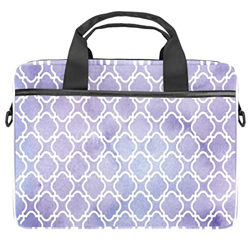 Sacoche à bandoulière pour ordinateur portable 13.3 housse géométrique violette 14 pouces