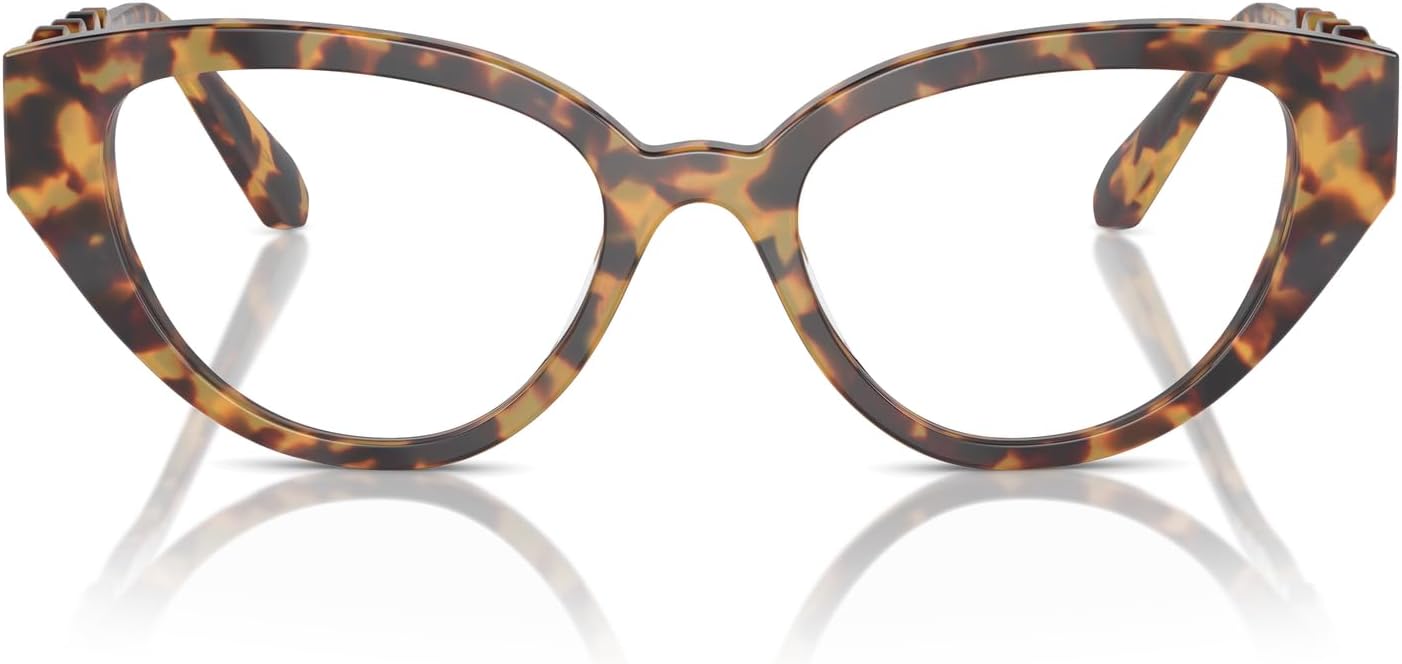 swarovski women's sk2024 cat eye prescription eyewear frames havana/demo lens 50 millimeters