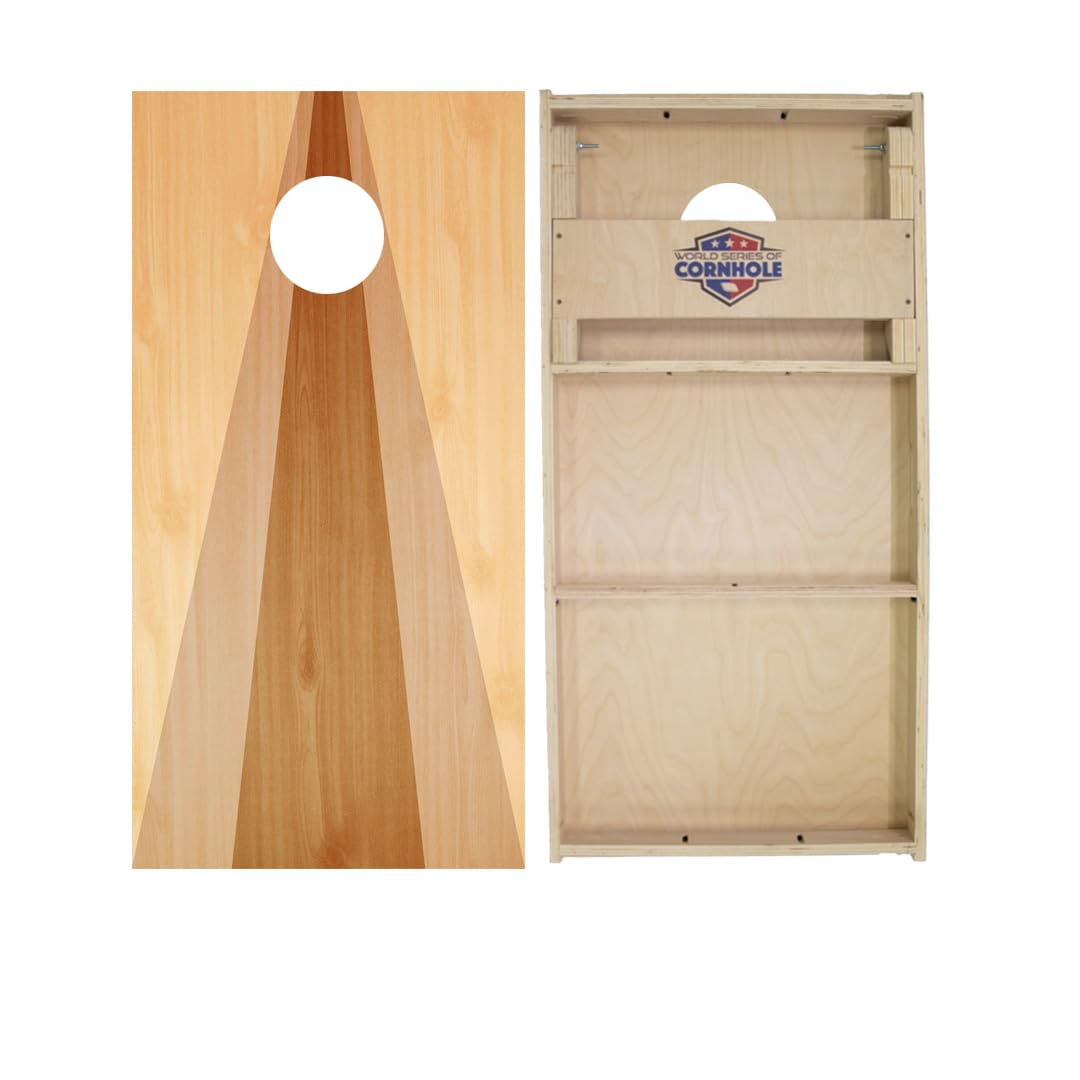 Skip's Garage Wood Triangle Cornhole Boards - WSOC Runway Series - Includes (2) Boards (Resin Bags) + NO Additional Accessories
