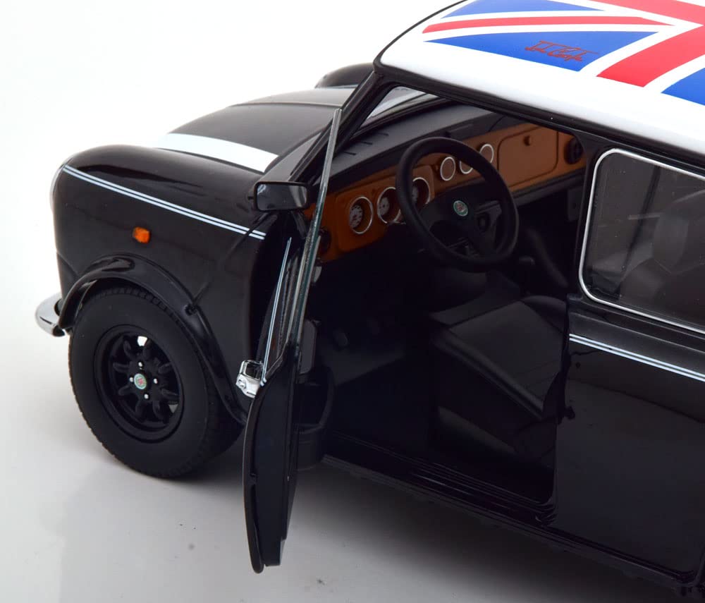 Amazon | KK scale 1/12 Mini Cooper 1990 black/white/Union Jack 左