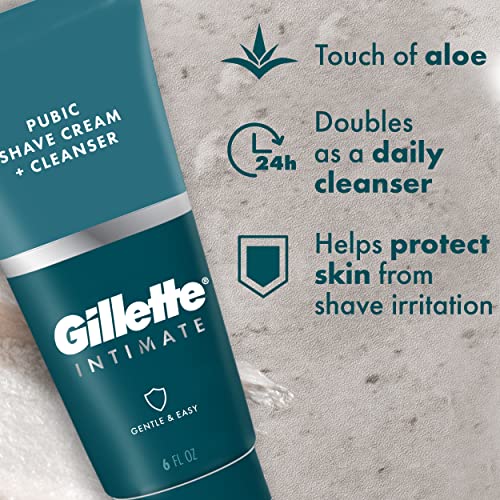 Gillette Intimate 2-In-1 Pubic Shave Cream And Cleanser, 6 Oz #TOP2