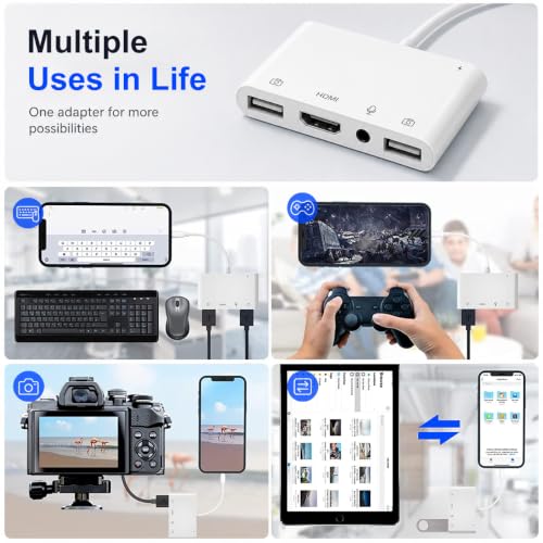 Image of Verilux 5 in 1 Light to HDMI Adapter for Compatible iOS Devices