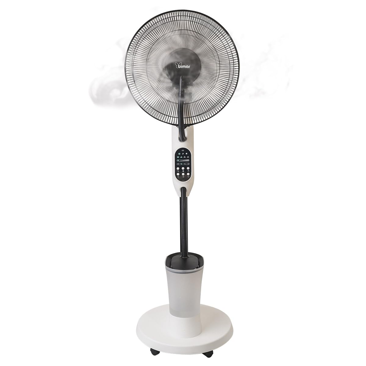 bimar VPN42 Ventilatore a Piantana con Nebulizzatore e Ventilazione Intensità Aria Regolabili. Ventilatore Elettronico 3 Velocità con Timer e Telecomando. Elica Ø 40 cm con 3 Pale