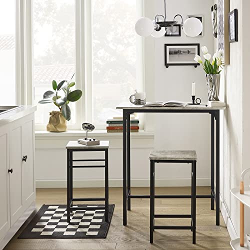 SoBuy Juego de Mesa Alta para Comedor, Conjunto de Bar con 2 Taburetes, Mesa de Cocina Moderna Ideal para Espacios Reducidos, OGT10-HG - imagen 8