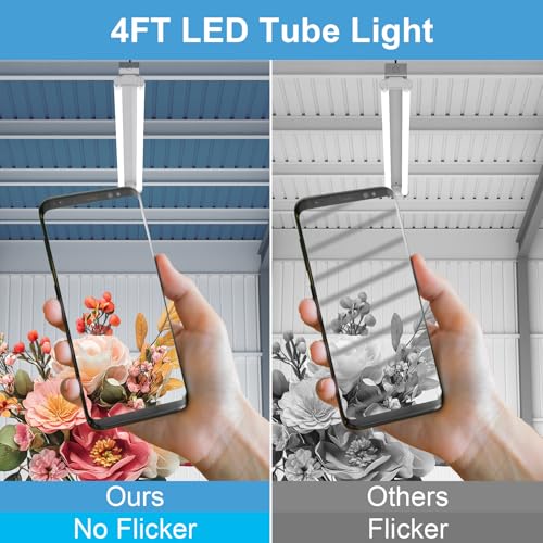 LUMINOSUM T8 LED Tube Light 4FT 20W, 40W Equivalent, 2000LM 4000K Nature White, T8 T10 T12 Fluorescent Replacement, Dual-end Powered, Ballast Bypass, Frosted Cover, ETL Listed, for Shop 10-Pack by LUMINOSUM - Image 5