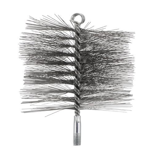 VANZACK Brosse de Ramonage en Acier Inoxydable 15 CM Diamètre Poils Métalliques pour Conduit de Cheminée Tête de Brosse pour Poêle à Bois Nettoyage des Conduits Accessoire Compatible