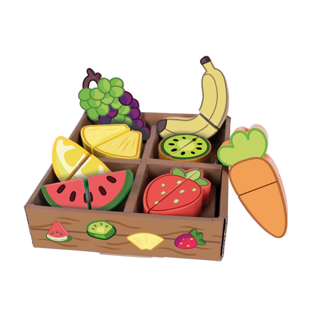 Bluey Drewniany zestaw do smoothie - blender do zabawy w udawanie i akcesoria owocowe - pomysłowa kuchnia zabawka do odgrywania ról dla dzieci w wieku od 3 lat