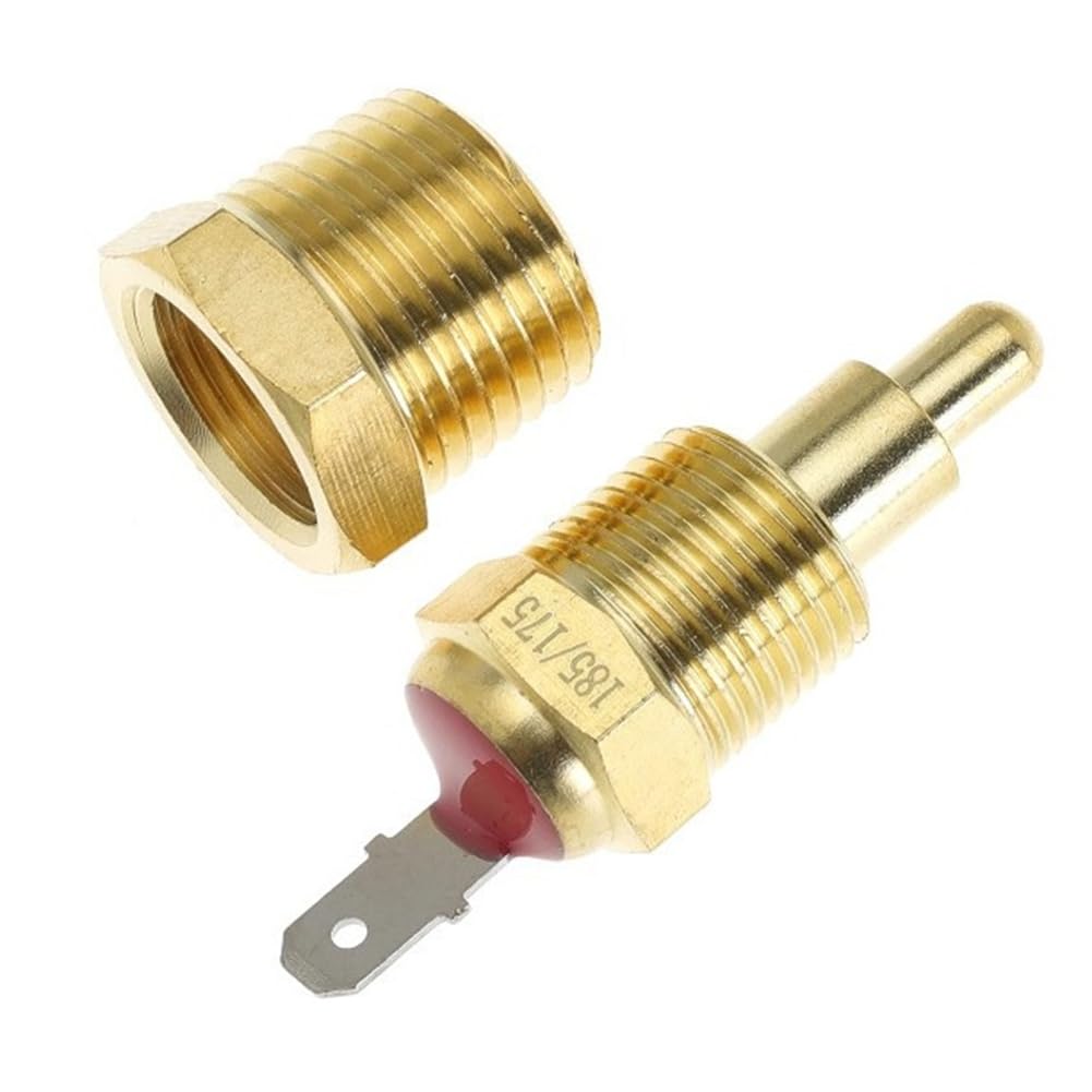 Kit de Thermostat pour Ventilateur de Refroidissement Électrique avec Interrupteur de Température 185 Marche/175 Arrêt Kit de Relais de Ventilateur Électrique pour Voiture