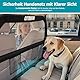 Hundegitter für Auto Rücksitz & Kofferraum mit Breiterer Abdeckung, Universal Fit für Auto, SUV & Vans, Hunde Auto Trenngitter mit Transparentem Netz und Stabilem Metallrahmen Hundeschutzgitter