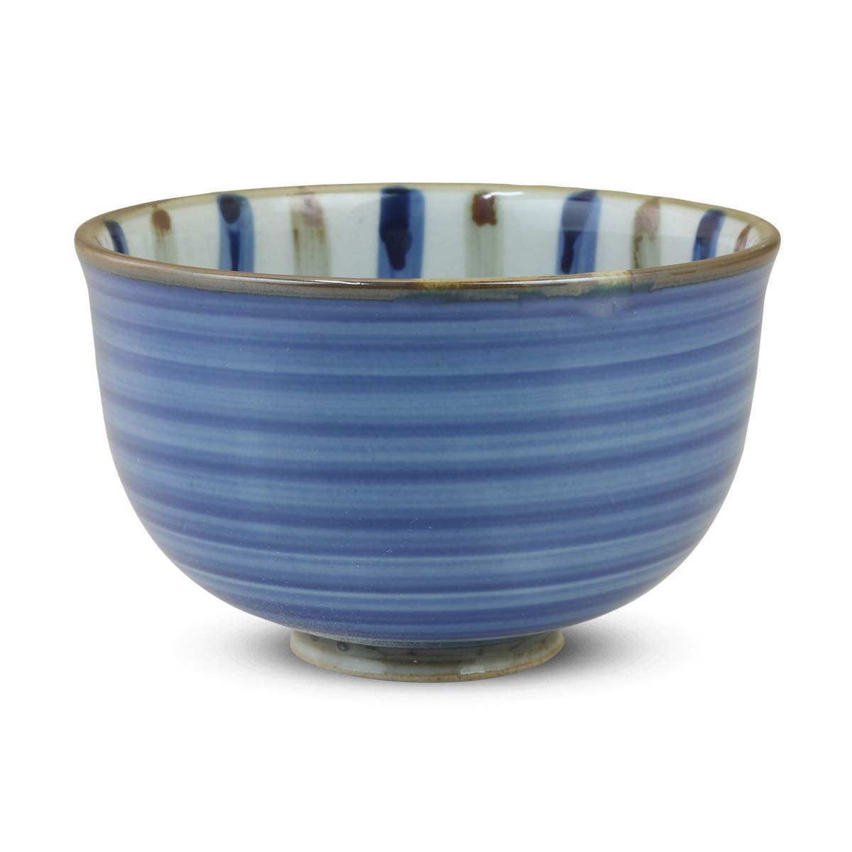 Ctoc Japan 806257 Rice Bowl, Blue, Φ5.2 x 3.3 inches (13.2 x 8.4 cm), Stylish, Small, Hasamiyaki, Kusumaki Tokusa : Home & Kitchen