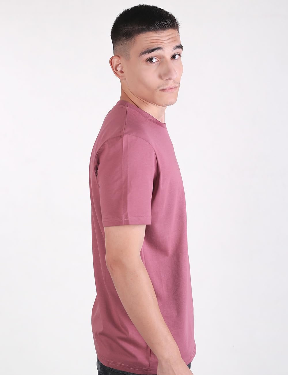 Camiseta de algodón orgánico con Estampado Icono, Rosa de Hibisco, Talla L