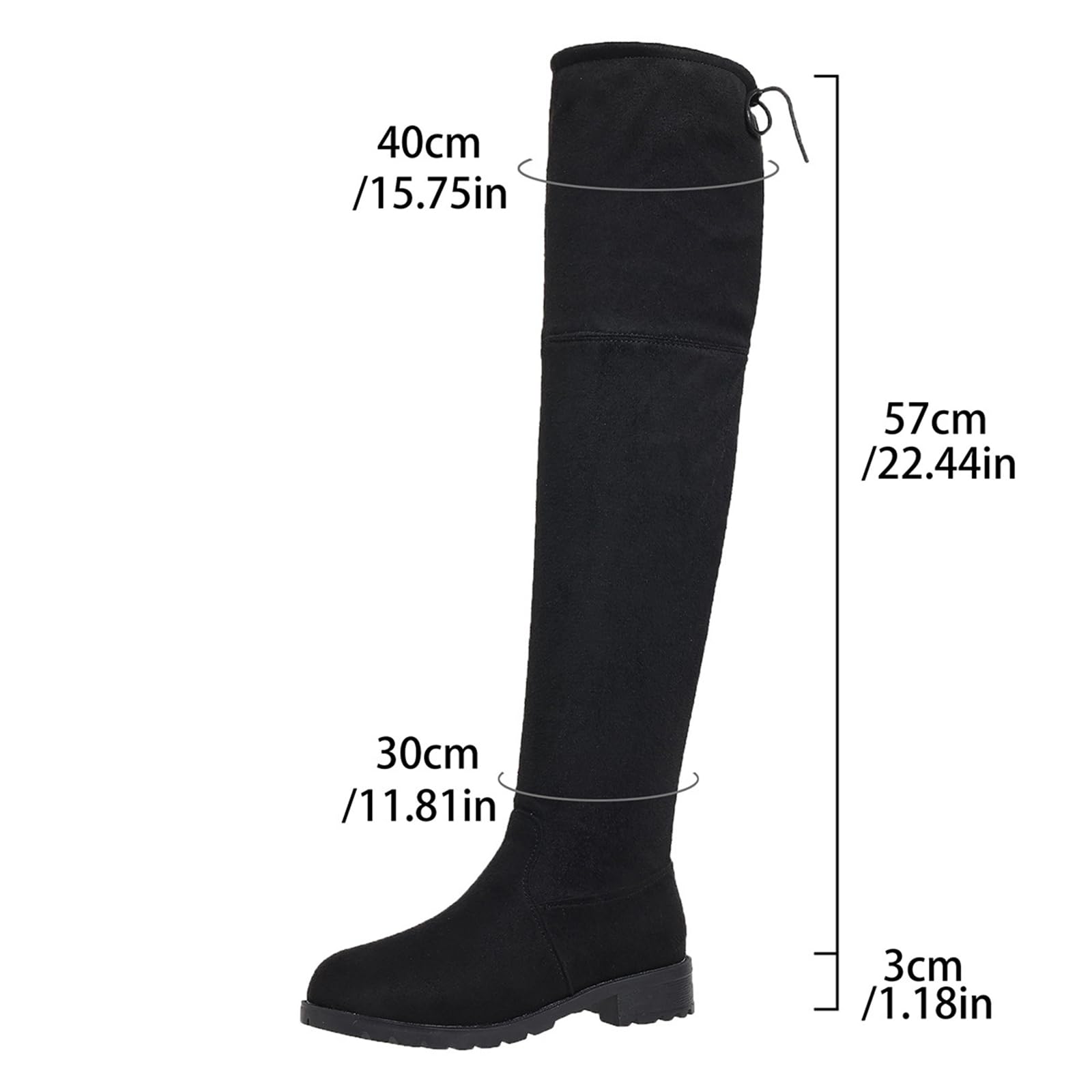 UMore Botas Equitacion Mujer Ante Sintética Elegantes Casual Botas Altas de Rodilla Botas de Mujer Otoño Invierno Botas Altas Mujer